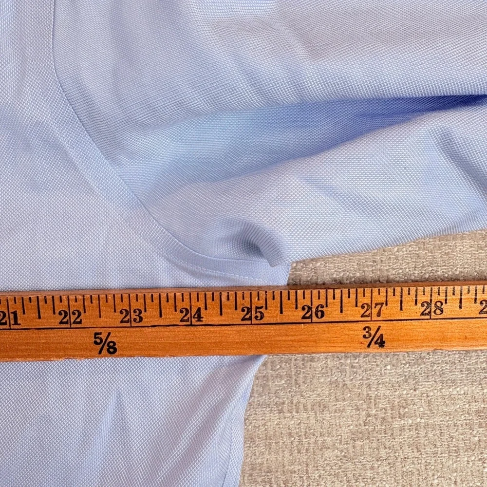 Banana Republic 17-17.5 XL Slim Fit No-Iron French Cuff Royal Oxford Dress Shirt